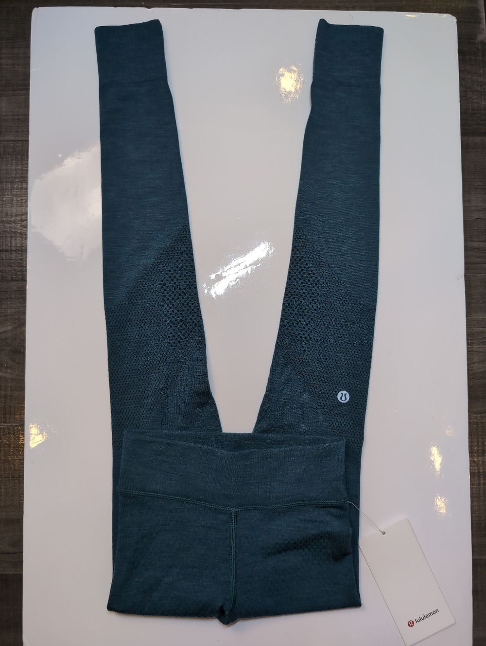 New Lululemon Keep the Heat Thermal High Rise Wool Leggings Green Jasper Size 2 - Picture 6 of 13